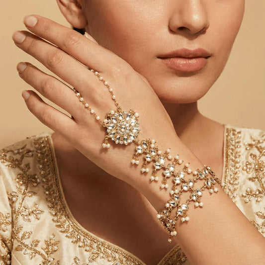 Golden Based Kundan Anja