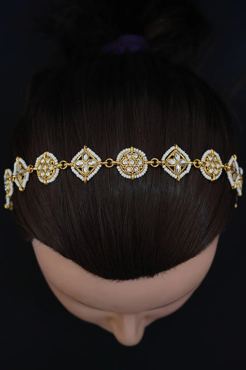 Zircon & Cut Kundan Sheesh Patti