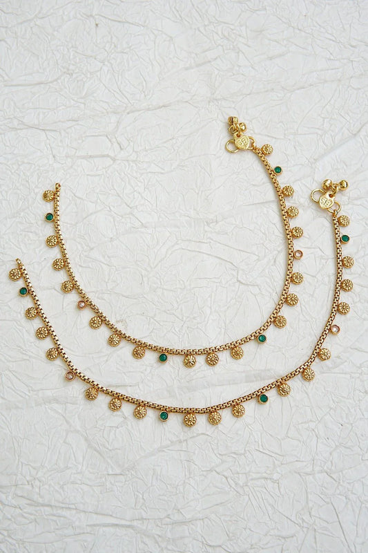 Copper Reverse AD Gold Plated Pazeb